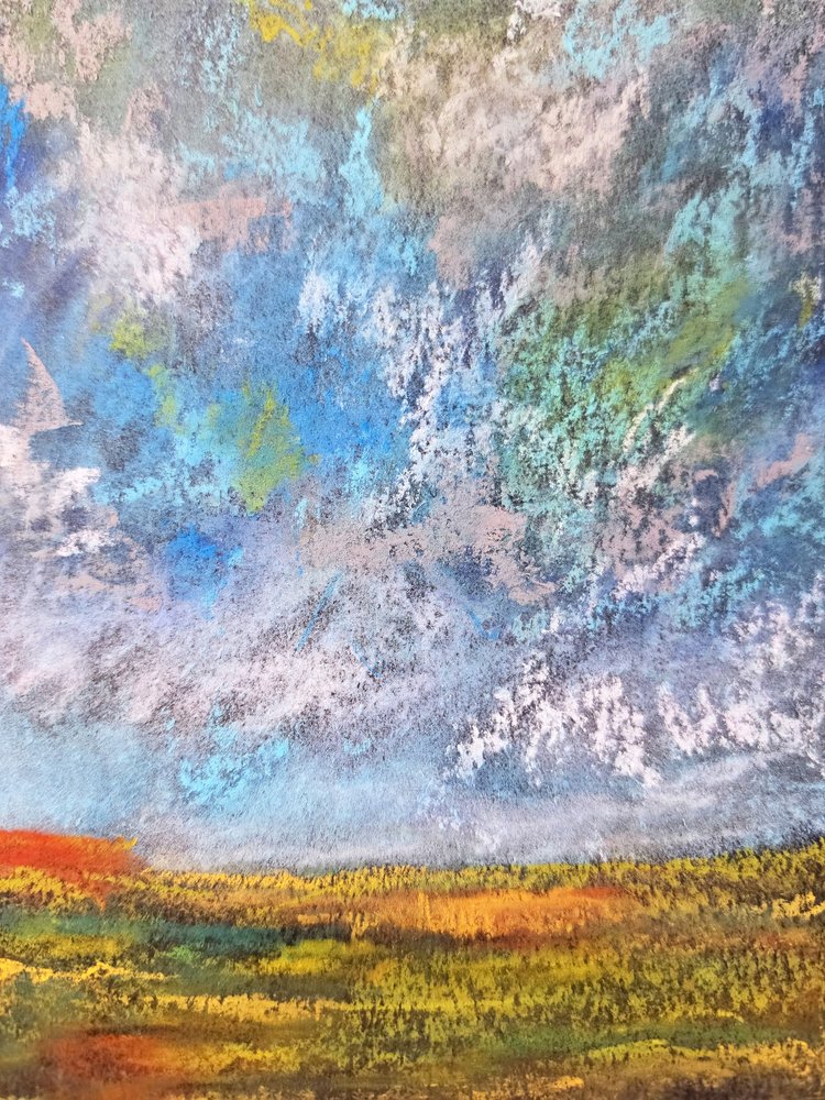 Levendige lucht boven de velden door Justyna Jaszke