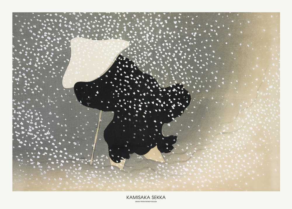 Sneeuw van Momoyogusa door Kamisaka Sekka