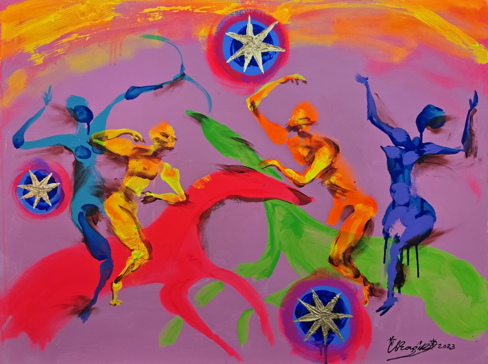 Kleurrijke abstracte dans door Kanat Ibragimov