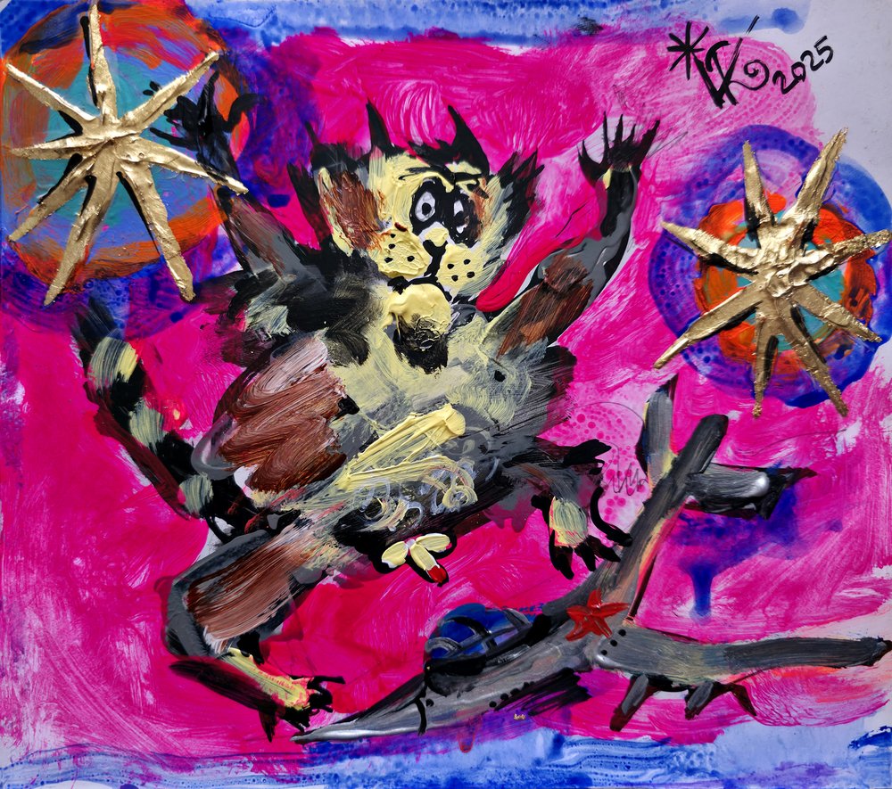 Wild Cat Golden Stars door Kanat Ibragimov
