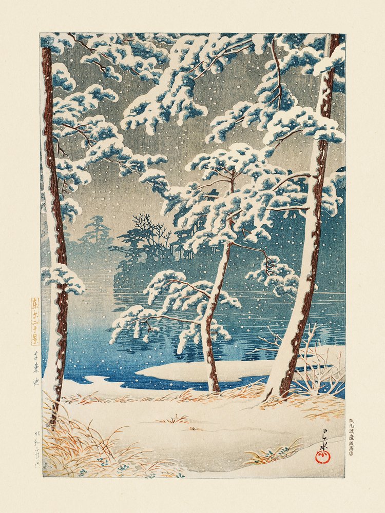Senzokuike (Senzoku-vijver) (1928) door Kawase Hasui