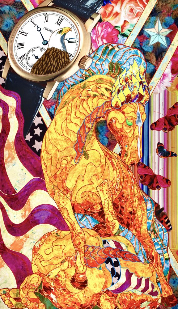 Patriottische paardencollage door Kostyantin Malginov