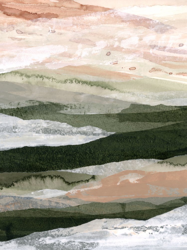 Abstracte gelaagde bergen door Lara Eckerman