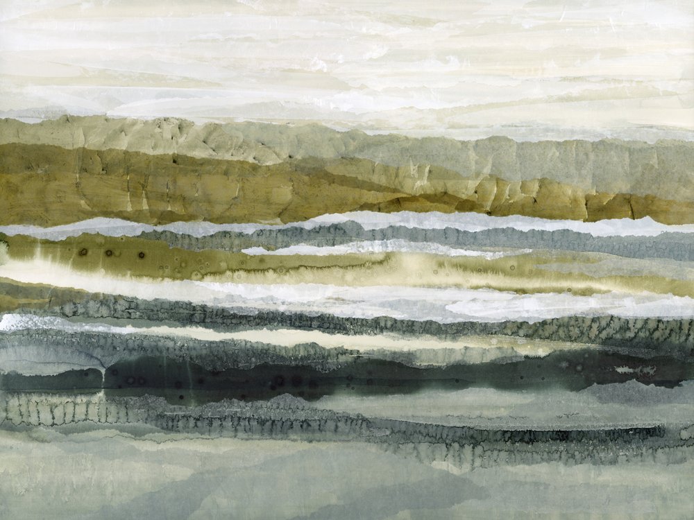 Gedempt gelaagd landschap door Lara Eckerman
