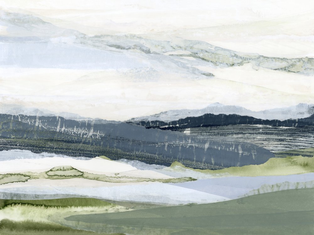 Rustig abstract landschap door Lara Eckerman