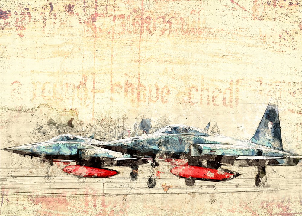 Vintage straaljagers door Lembayung senja studio [Vintage Poster]