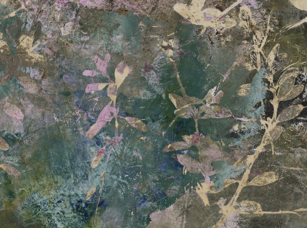 Botanische grunge-bladeren door Lena Ru