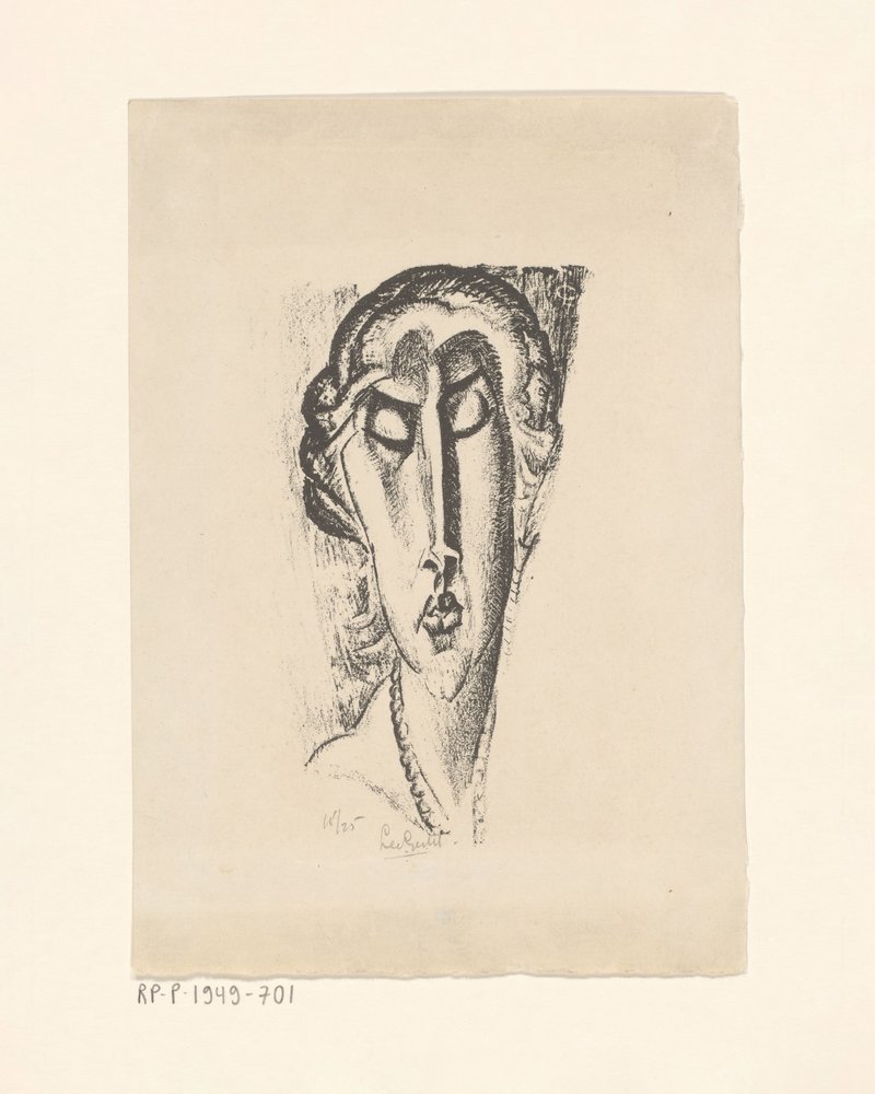 Portret Van Een Onbekende Vrouw door Leo Gestel