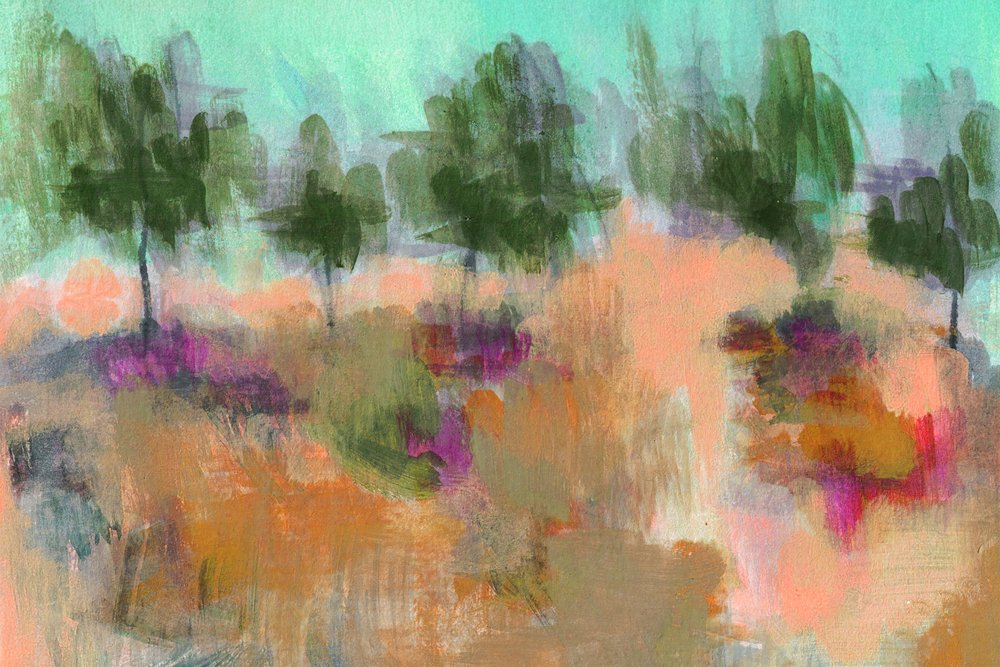Dromerig abstract landschap door Lori Ann Folz