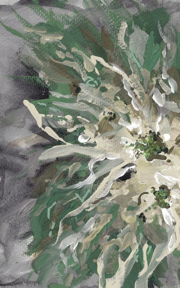Groen bloemenabstract door Lori Ann Folz