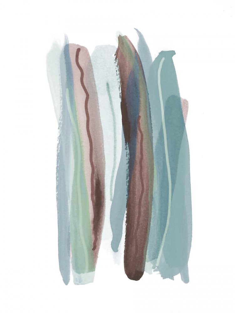 Gedempte aquarelstreken door Lori Ann Folz