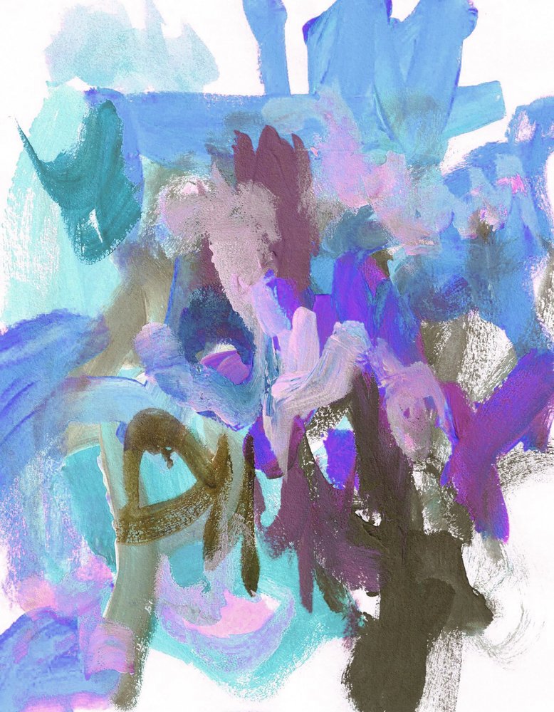 Levendige abstracte penseelstreken door Lori Ann Folz
