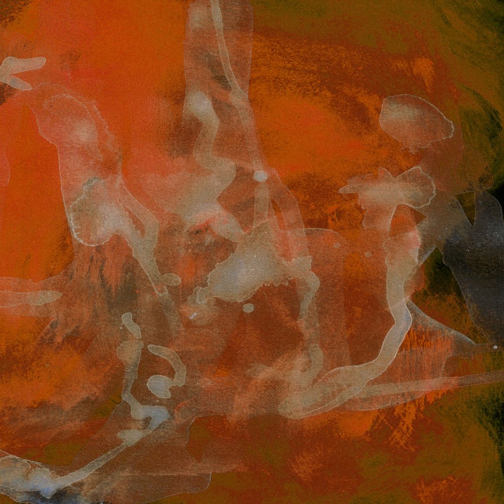 Levendig oranje abstracte stroming door Lori Ann Folz