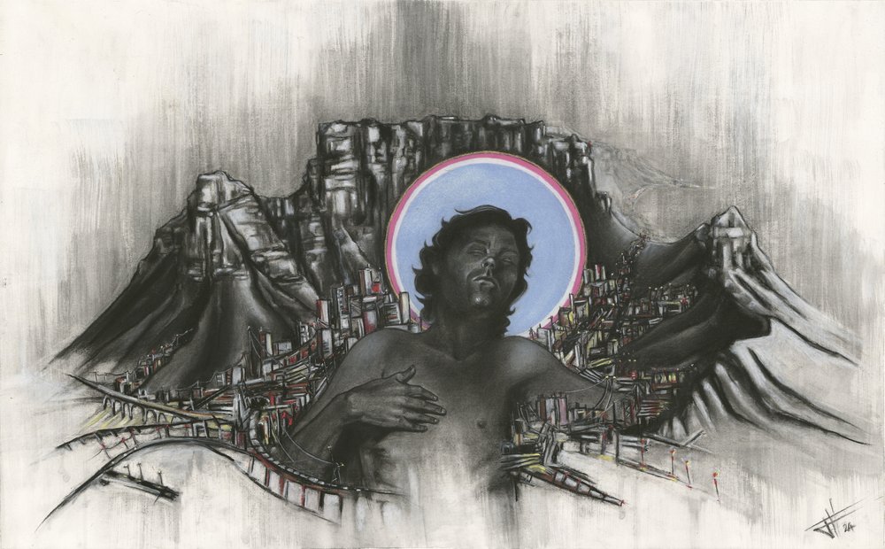 Jezus boven Kaapstad door Lourens Joubert