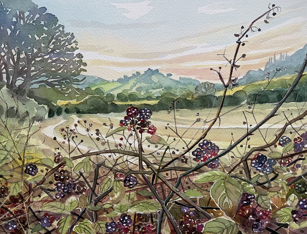 Landschap met rijpe bramen door Luisa Millicent