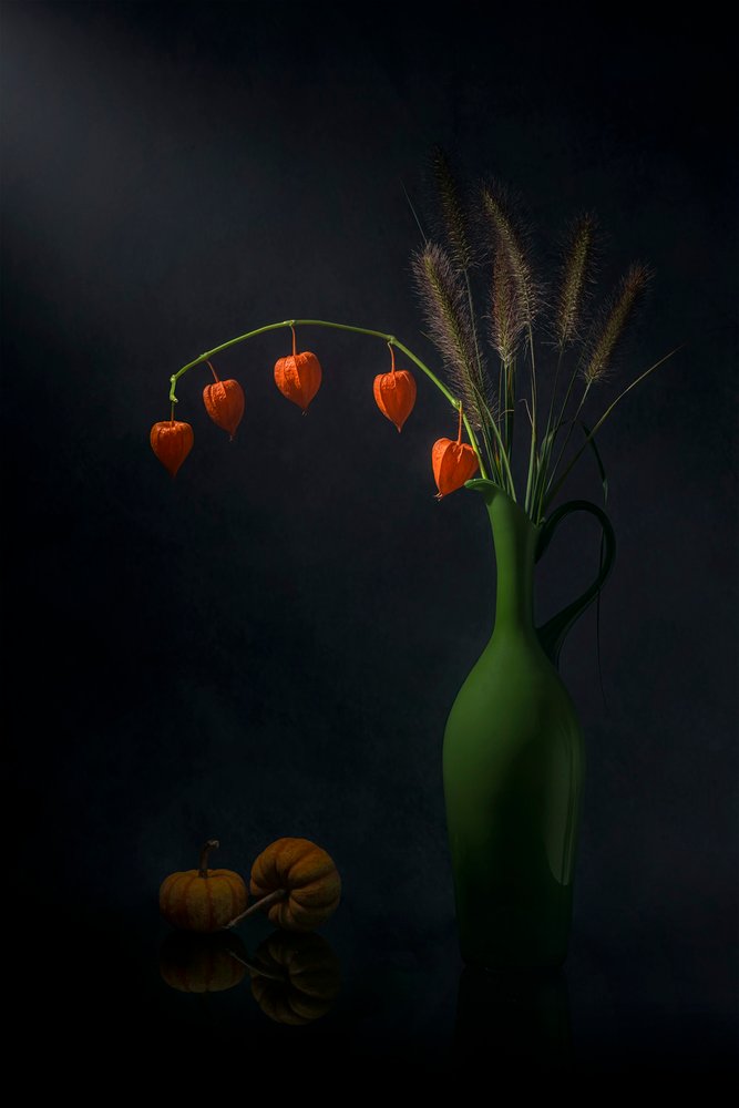Herfstlantaarn-stilleven door Lydia Jacobs