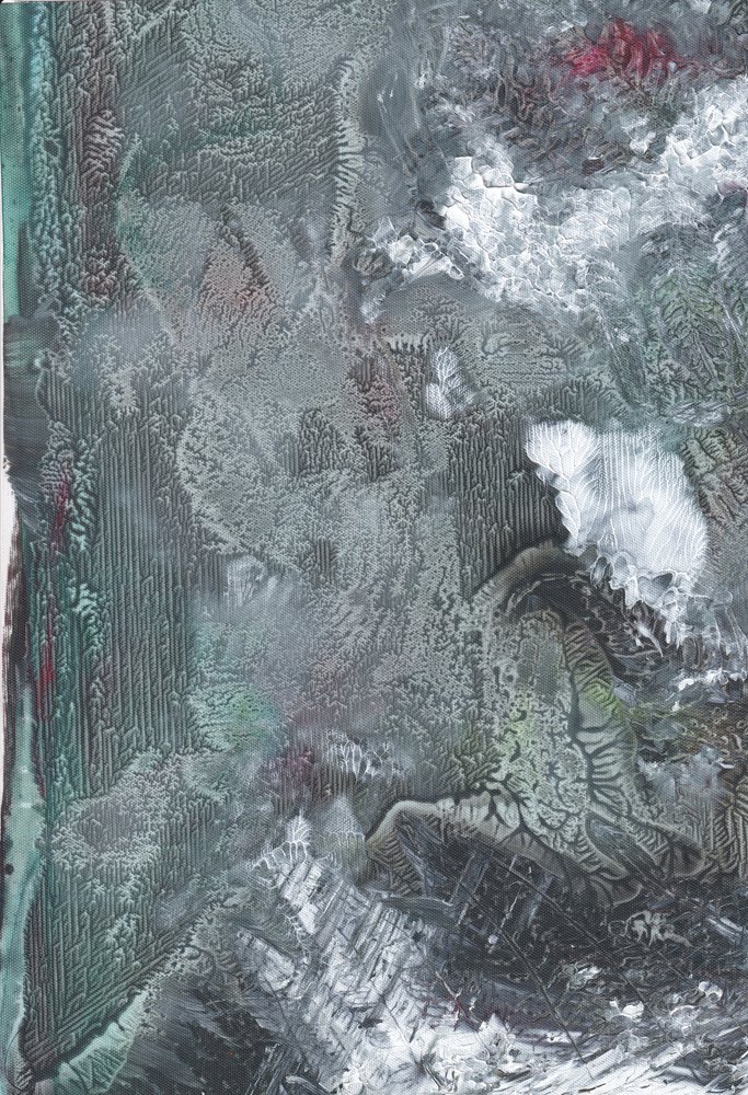 Donkere abstracte stroming door Maira Ribena