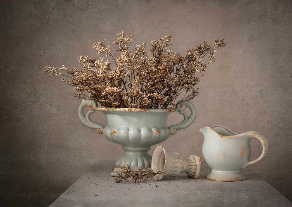 Stilleven met gedroogde bloemen door Margareth Perfoncio