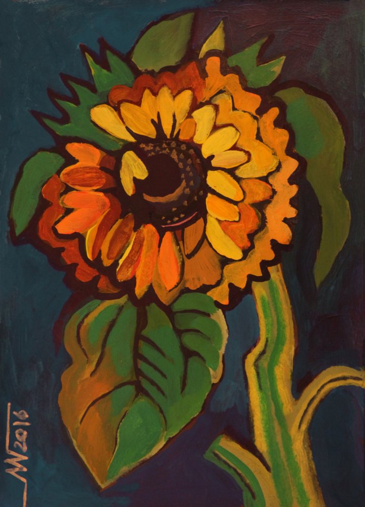 Opvallende zomerse zonnebloem door Marina Gorkaeva