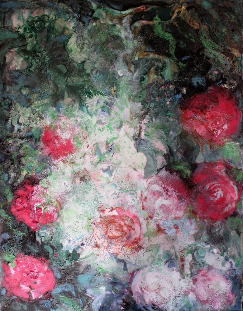 Abstracte rozentuin door Marina Nelson