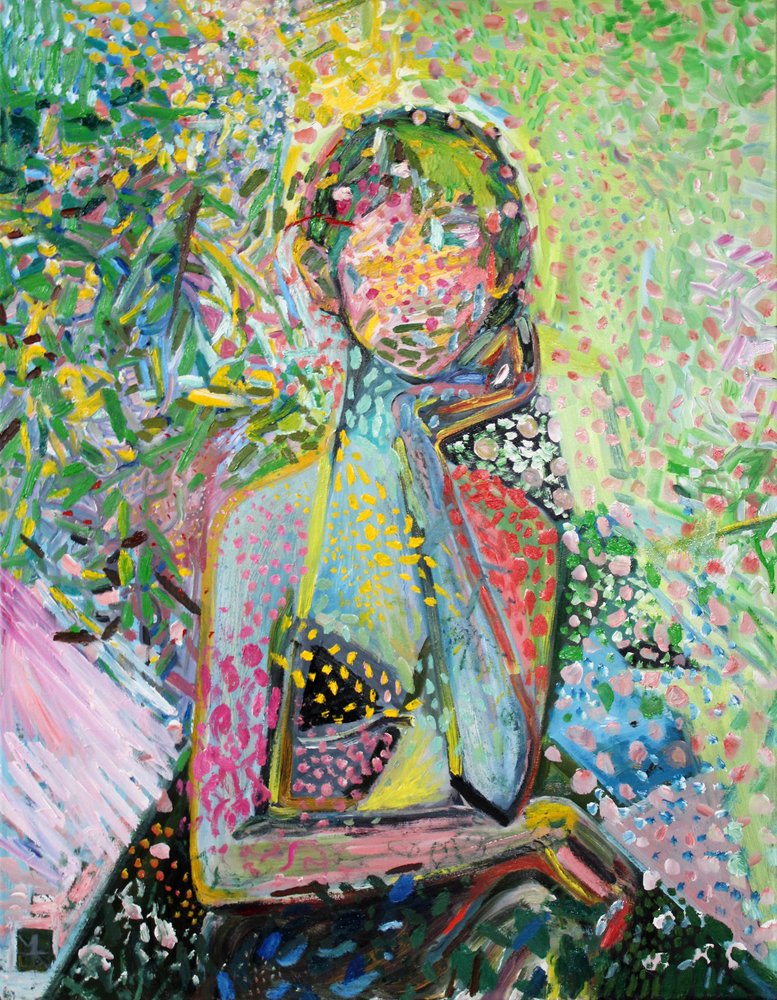 Kleurrijk tuinportret door Marina Nelson
