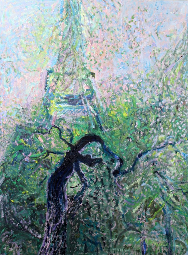 De Eiffeltoren tussen de bomen door Marina Nelson