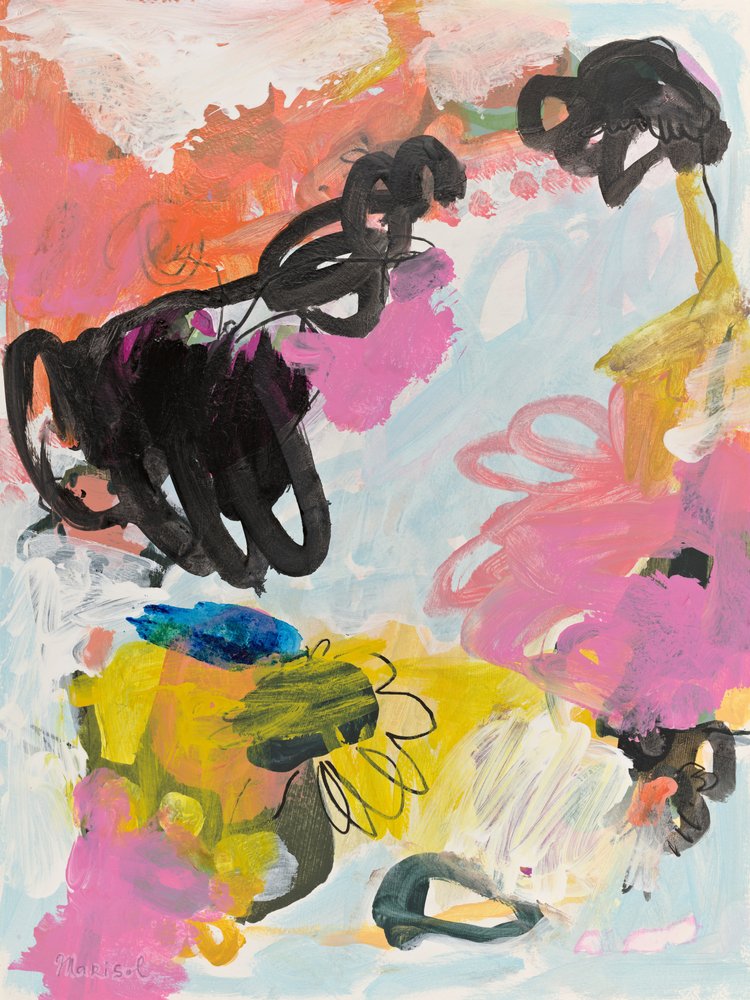 Vrolijke abstracte bloem door Marisol Evora