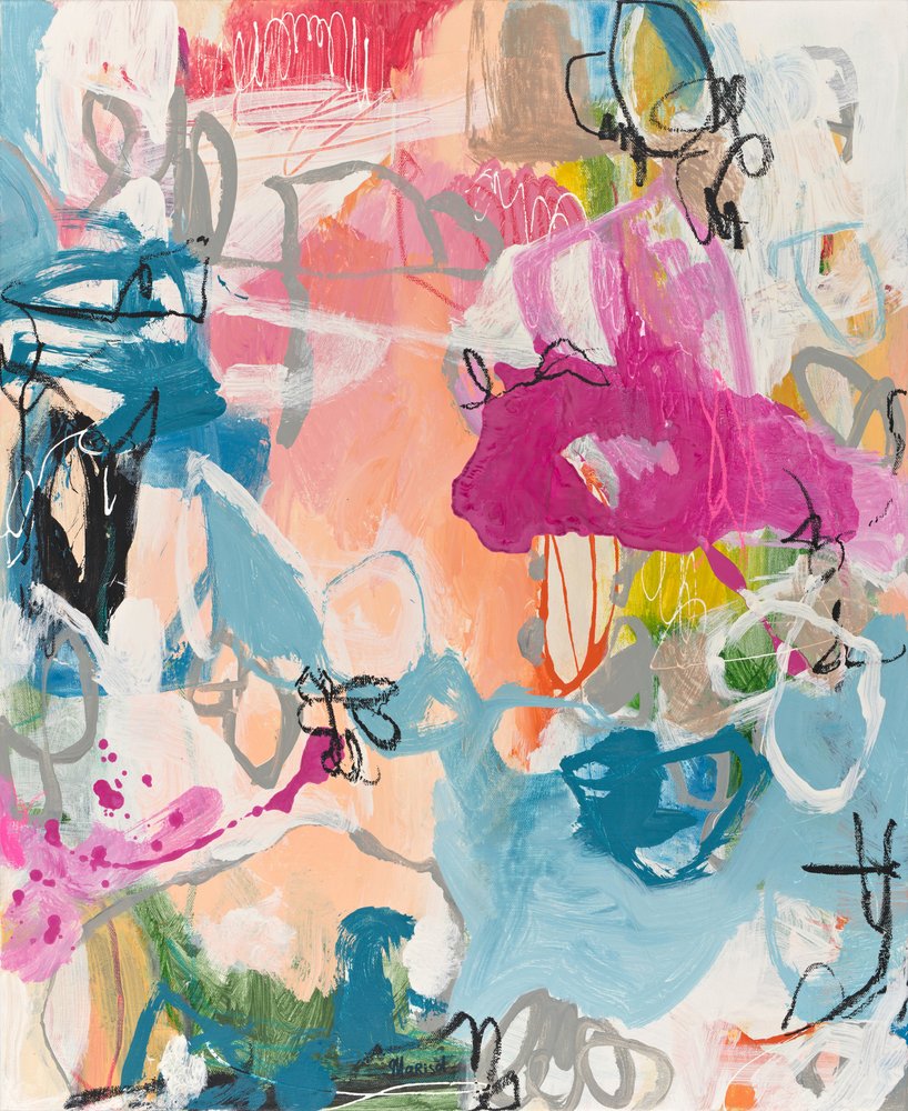 Levendige abstracte expressie door Marisol Evora