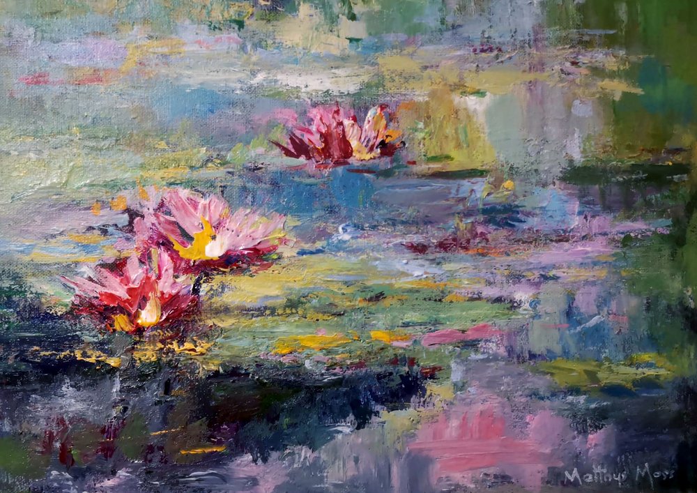 Impressionistische waterlelies door Matthys Moss