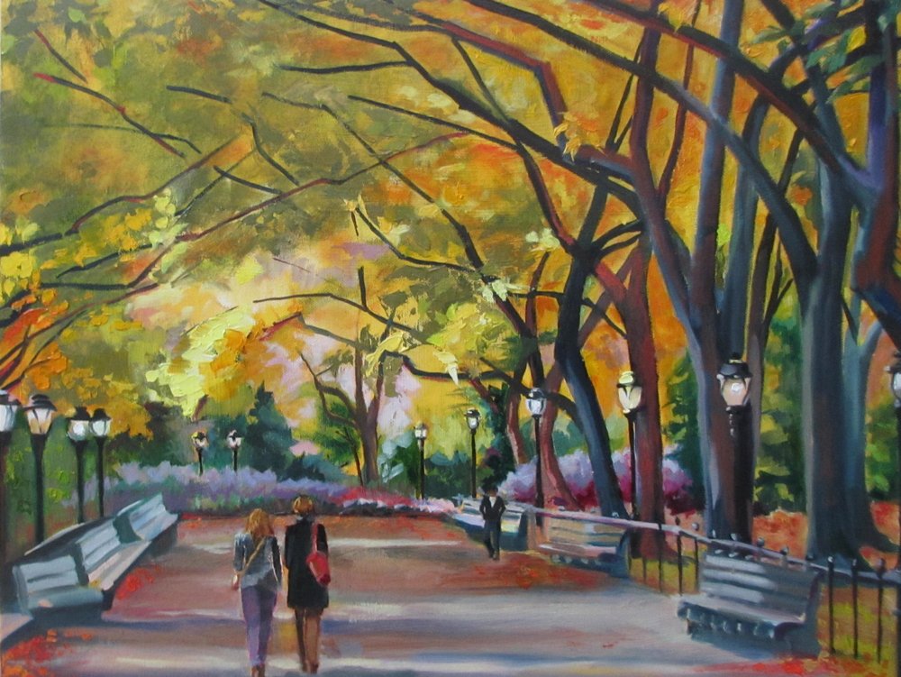 Herfstwandeling in het park door Maxine Shore