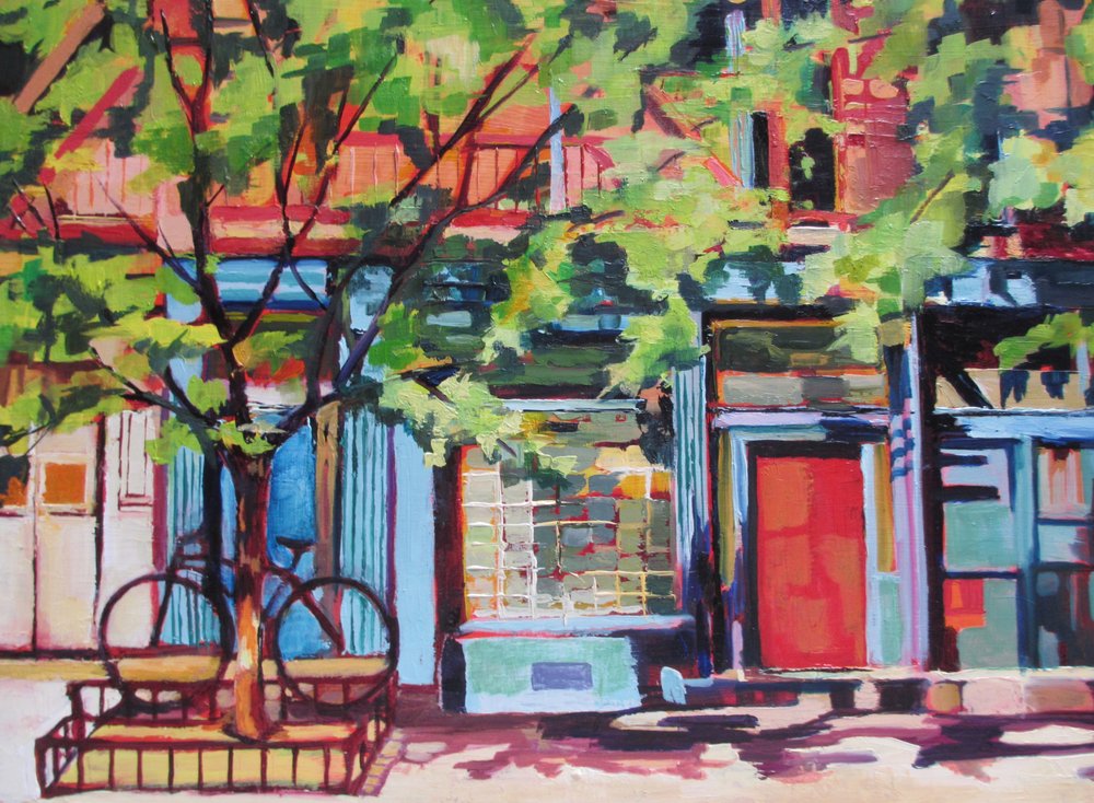 Kleurrijke stadsstraat door Maxine Shore