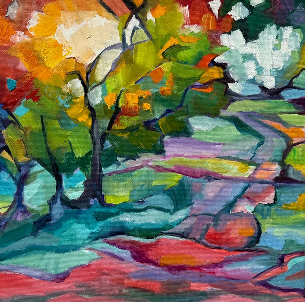 Levendig abstract landschap door Maxine Shore