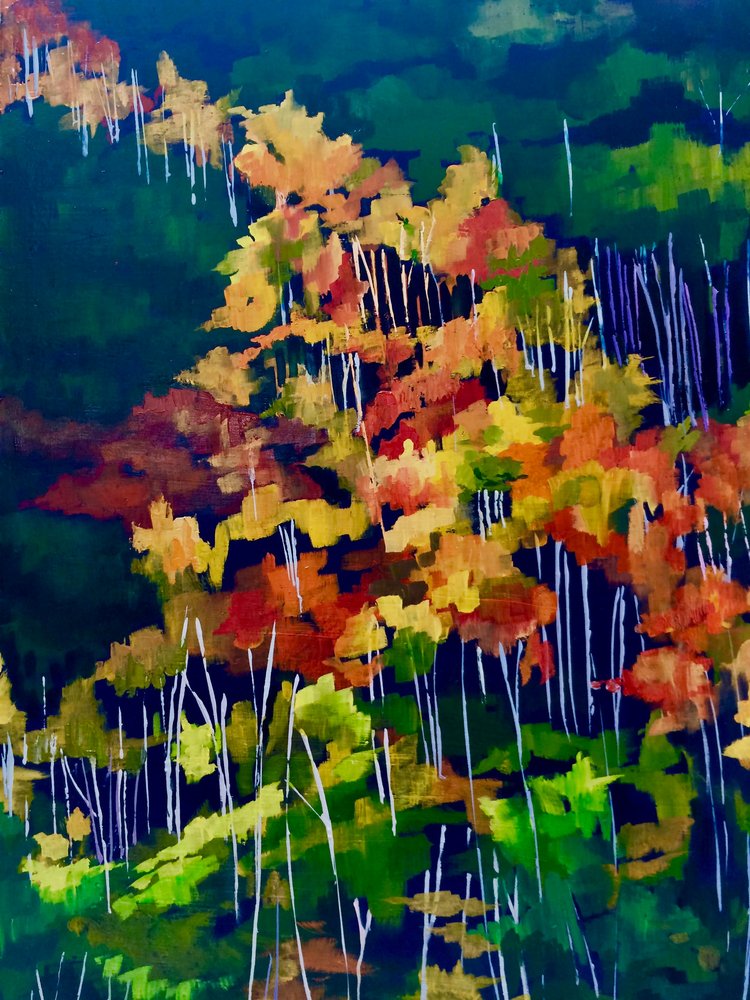 Levendig herfstbos door Maxine Shore