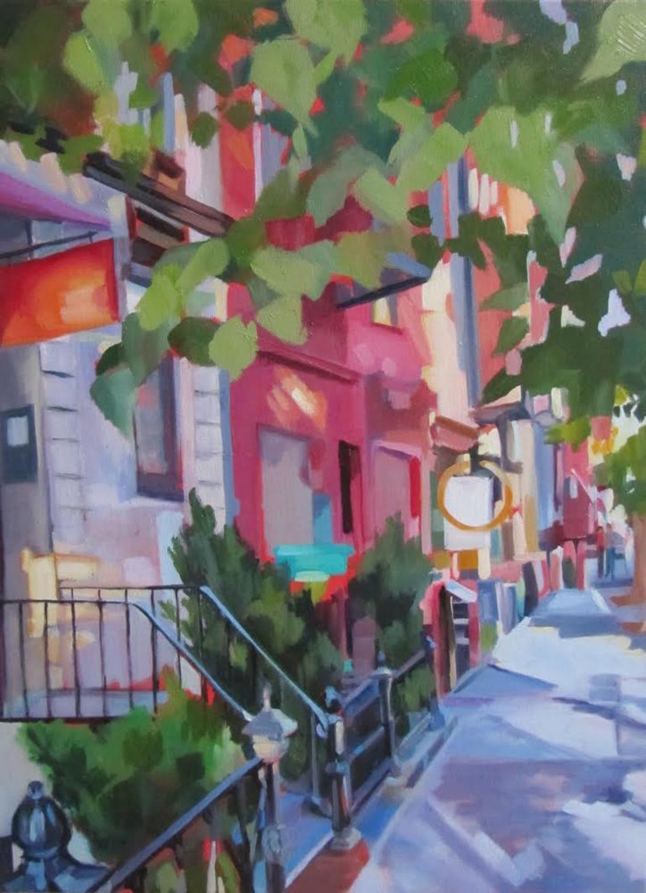 Levendige stadsstraat door Maxine Shore