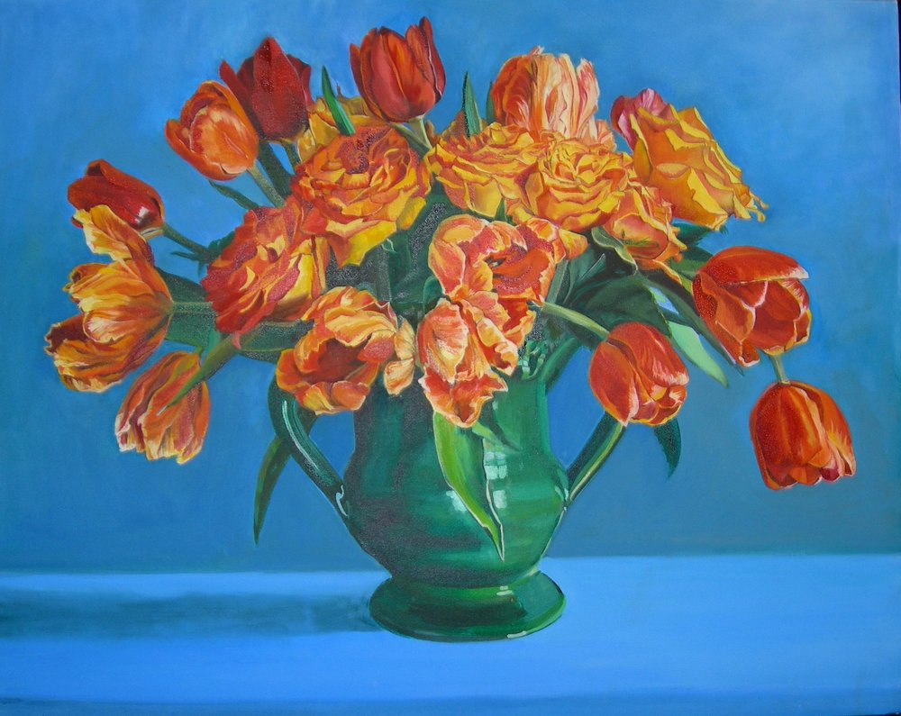 Kleurrijk tulpenboeket door Maxine Shore