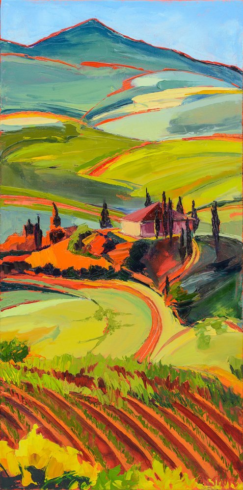 Het levendige Toscaanse landschap door Maxine Shore