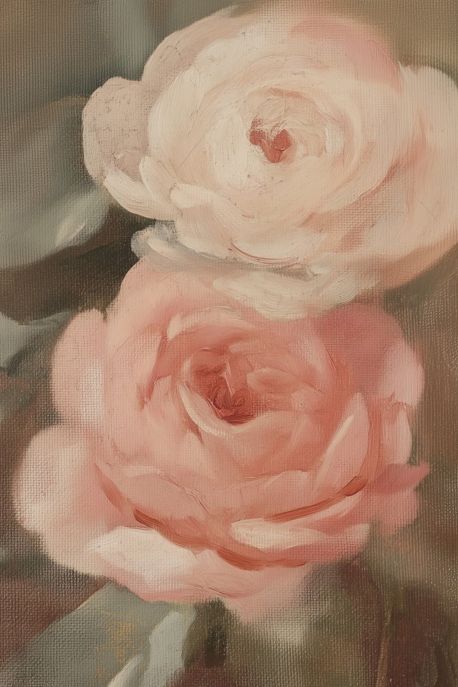 Schilderij ‘Blush Rose’ door Melloi Art Prints
