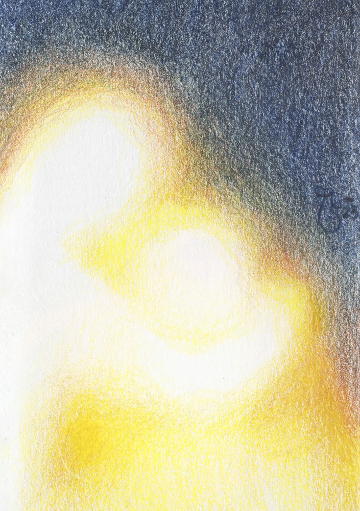 Zachte, abstracte omhelzing door Mirjam Schrei