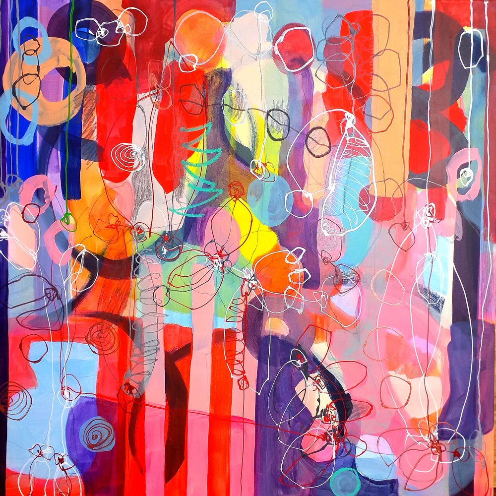 Levendige abstracte vormen door Monika Riethmueller