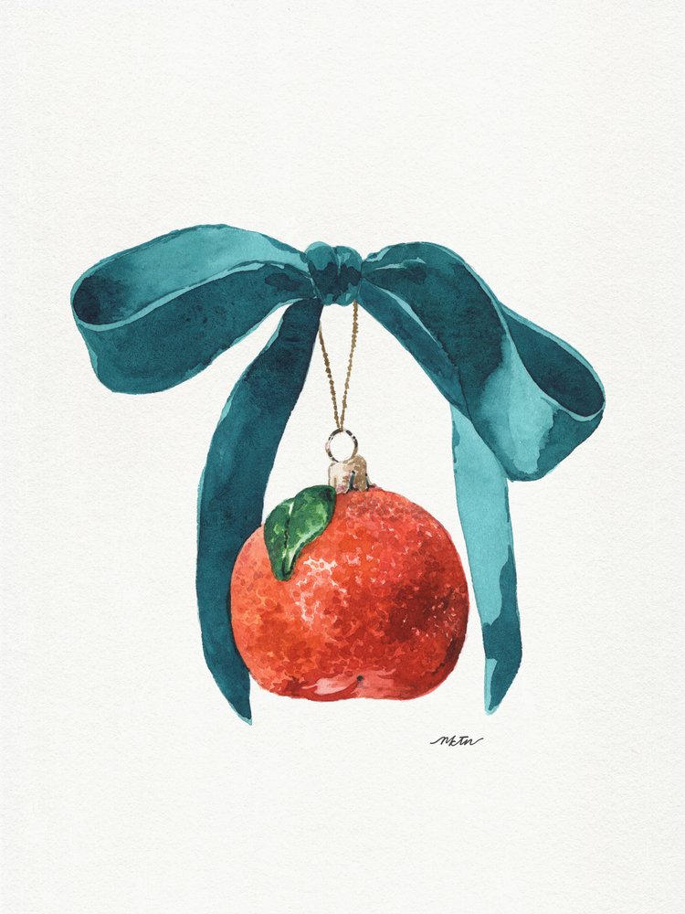 Feestelijk mandarijnkleurig ornament door NKTN