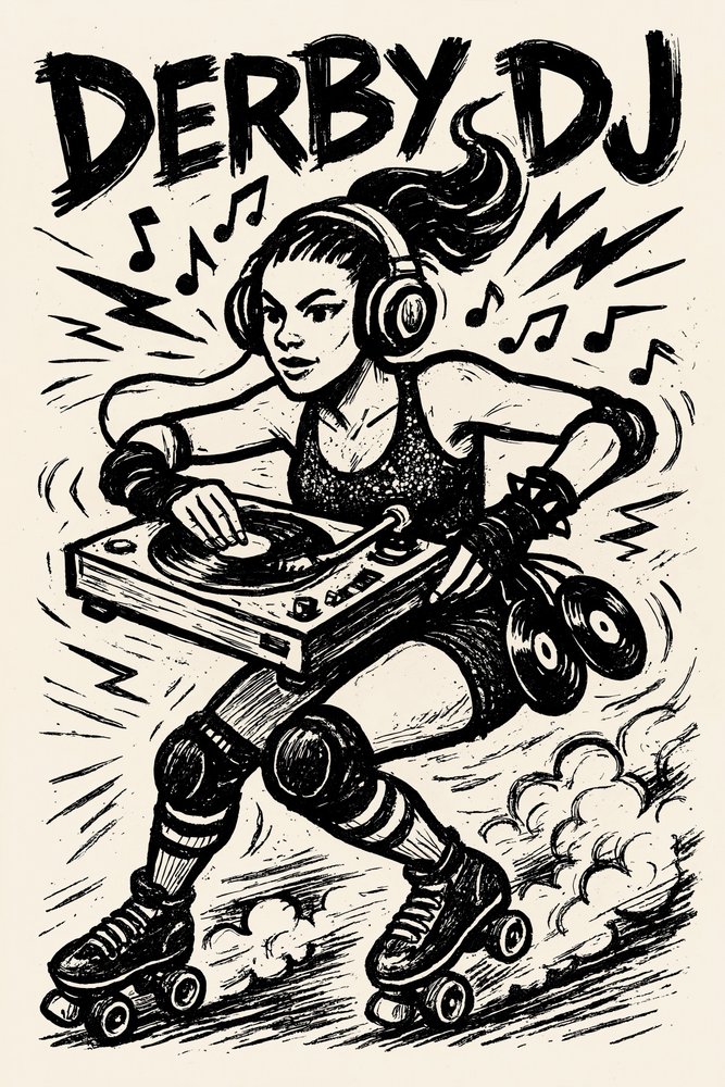 Roller Derby-dj door Natalie Bruns