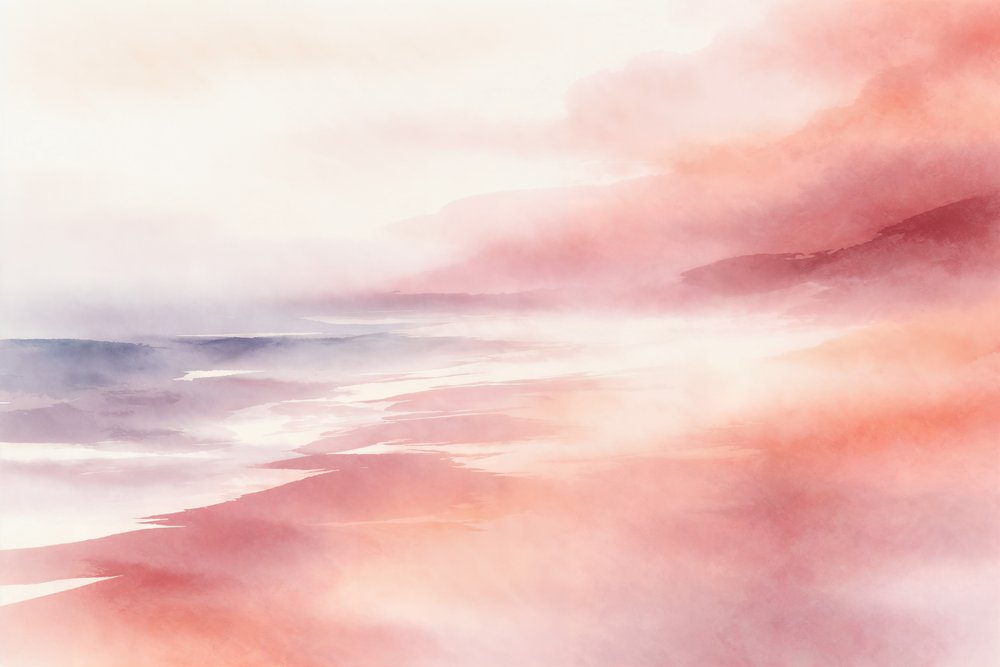 Rustig, mistig landschap door Natalie Bruns
