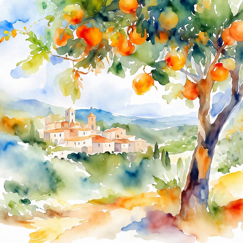 Het Toscaanse sinaasappelboomdorp door Natalie Bruns