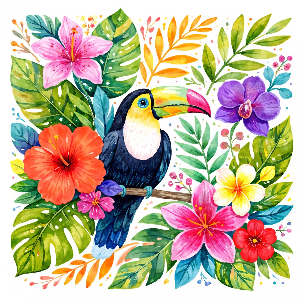 Kleurrijke jungle-toekan door Natalie Bruns