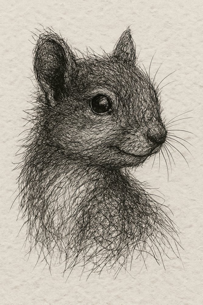 Portret van een bos-eekhoorn door Natalie Bruns