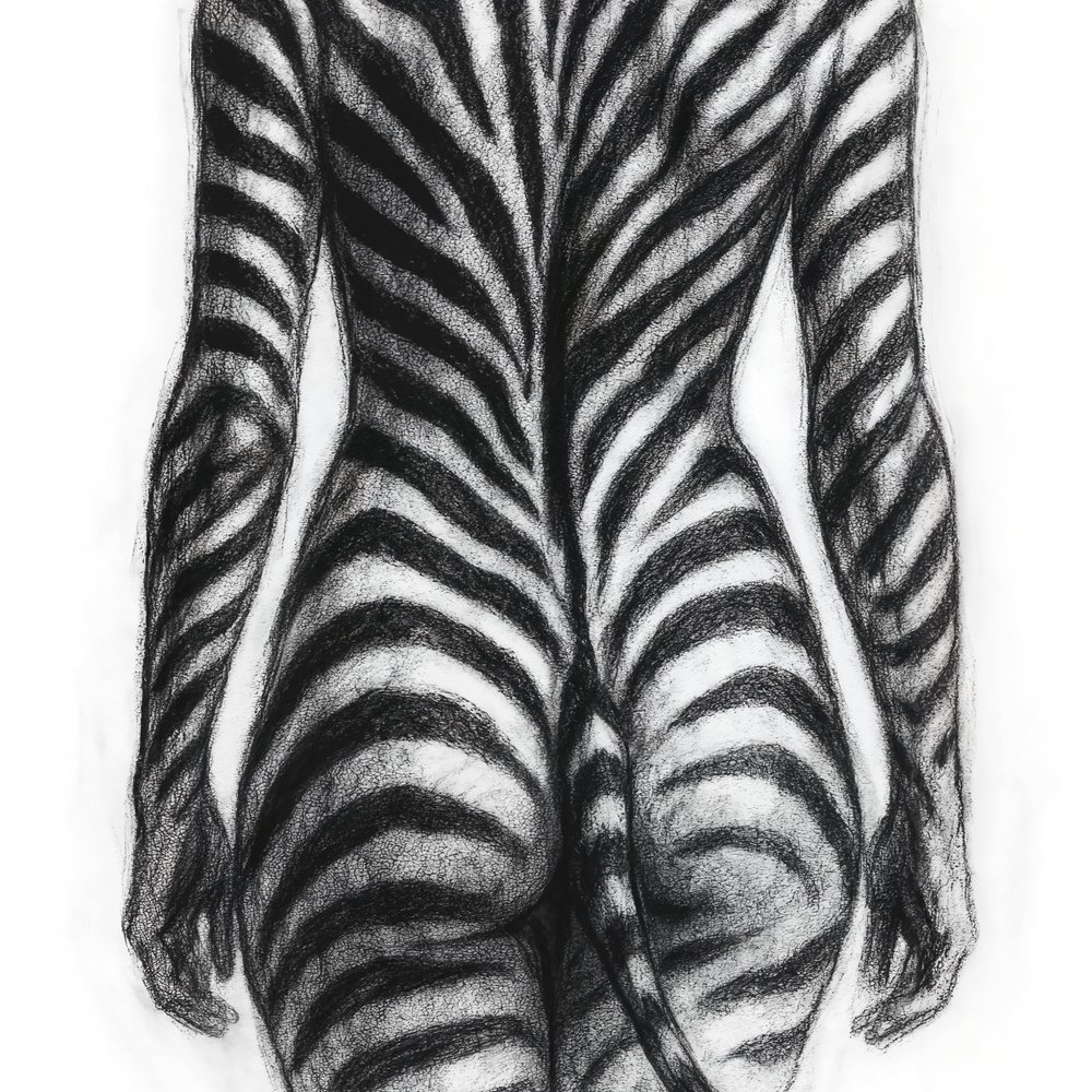 Figuur met zebrastrepen door Natalie Bruns
