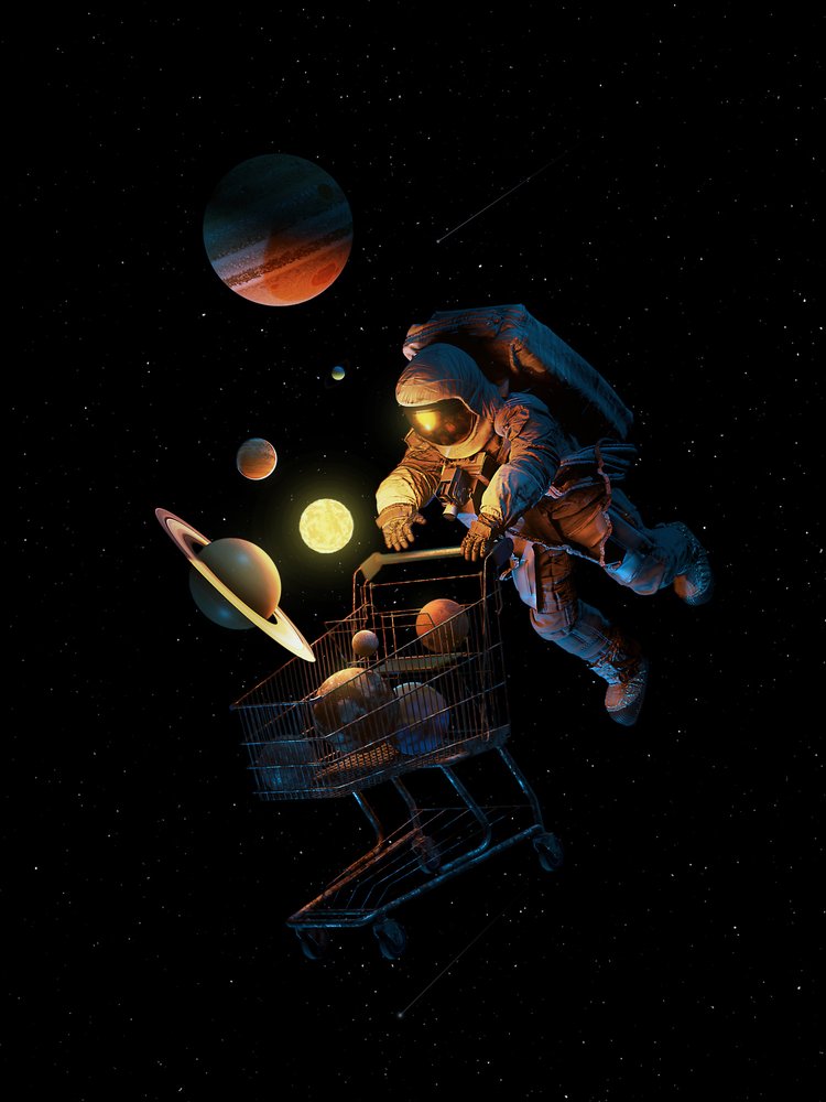 Astronauten gaan ruimtewinkelen door Nicebleed