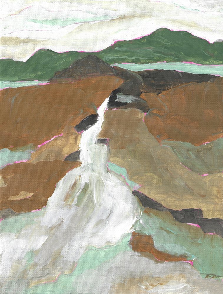 Abstracte bergwaterval door Nikita Jariwala