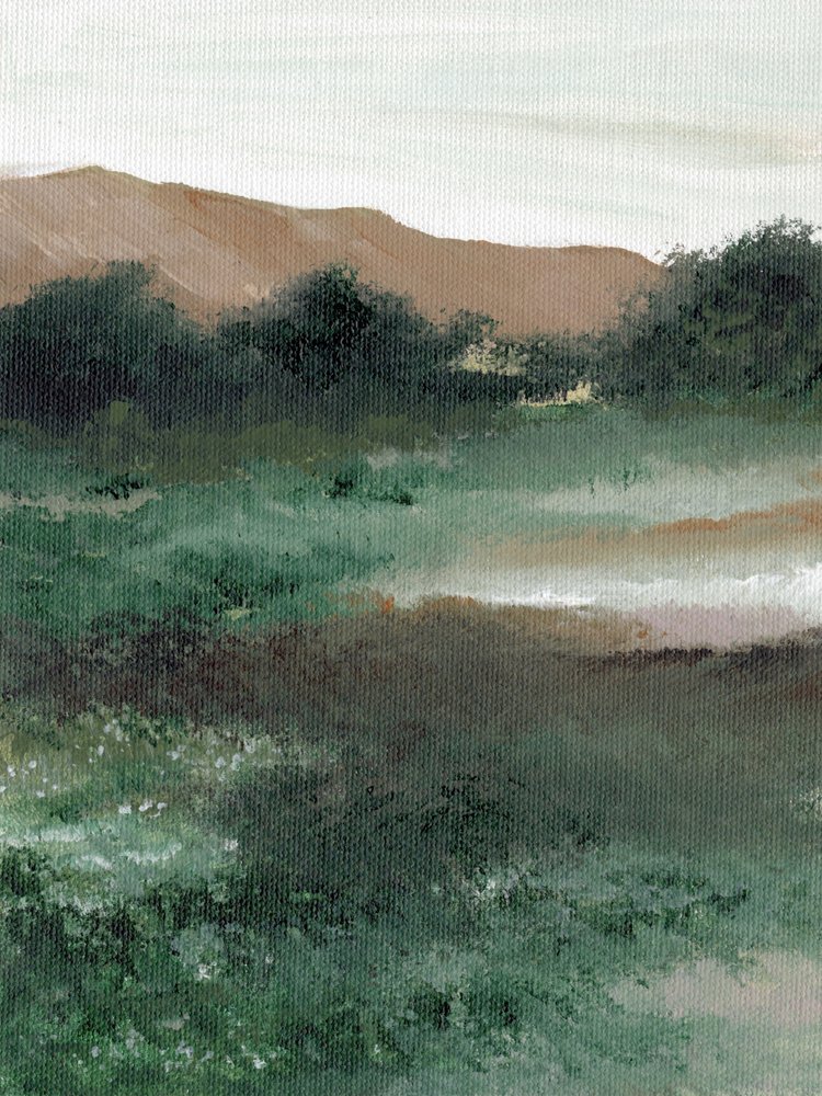 Landschap in de mistige bergen door Nikita Jariwala