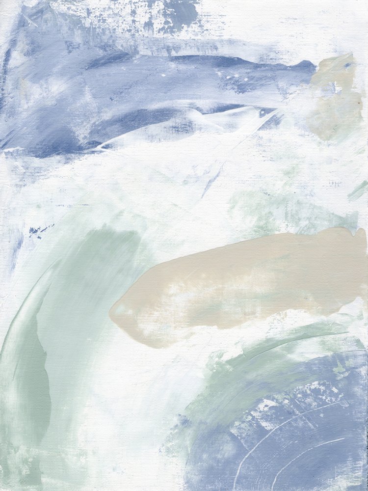 Rustgevend abstracte kusttaferel door Nikita Jariwala
